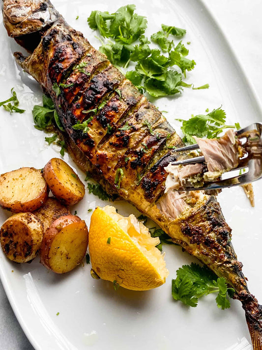 Oven Roasted Mackerel with Cilantro and Garlic