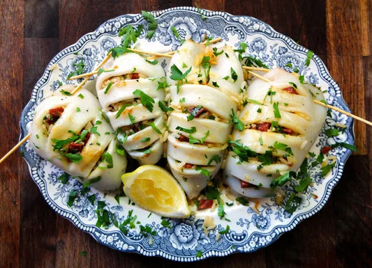 Chorizo-stuffed Squid Tube